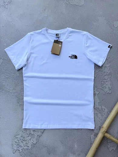 Футболка The North Face біла вишивка
