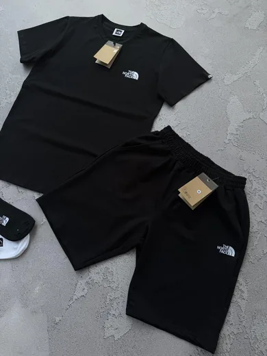 Набір The North Face чорний вишивка футболка шорти та 2 пари шкарпеток фото 2