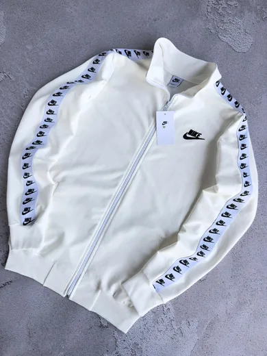 Кофта Nike молочна з лампасами фото 2