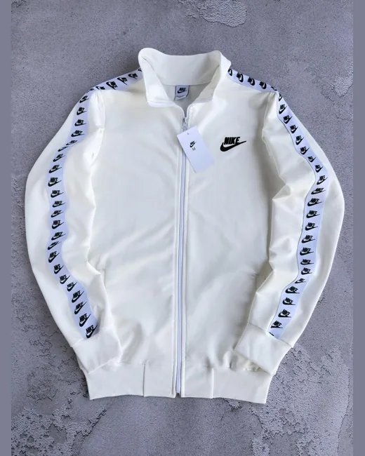 Кофта Nike молочна з лампасами