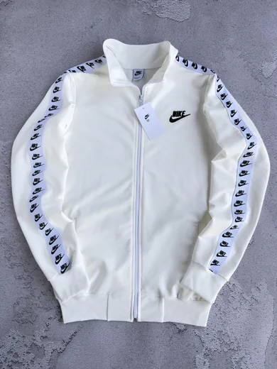 Кофта Nike молочна з лампасами