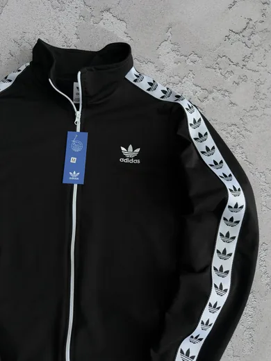 Набір Adidas кофта та штани з лампасами чорний фото 3