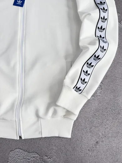 Набір Adidas кофта та штани з лампасами молочний/чорний фото 4