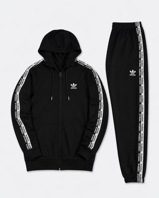 Костюм Adidas зіп-худі та штани чорний
