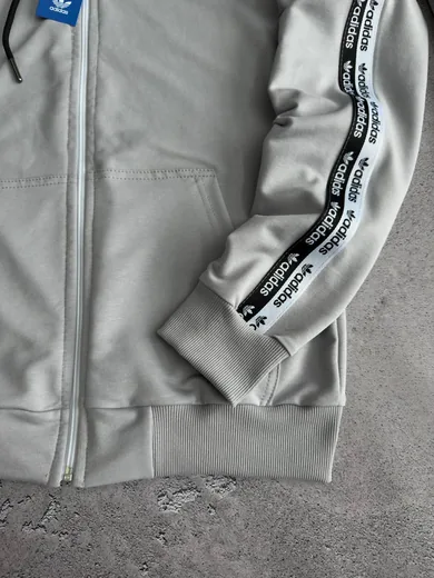 Костюм Adidas зіп-худі та штани сірий фото 3