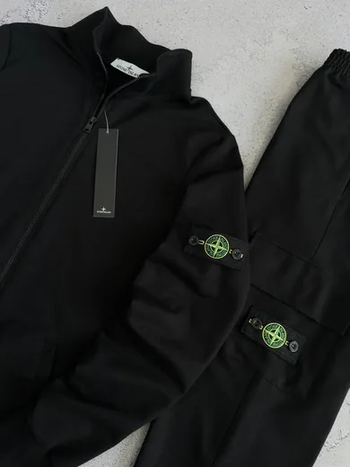 Набір Stone Island кофта та штани чорний фото 3