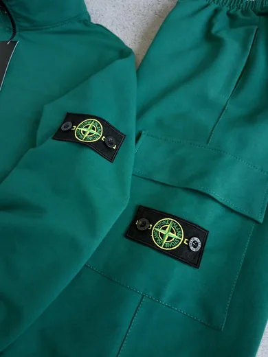 Набір Stone Island кофта та штани смарагдові фото 8