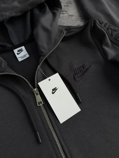 Костюм Nike графітовий зіп-худі та штани з лампасами фото 5