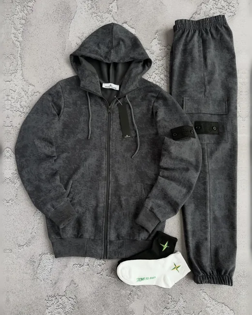 Костюм Stone Island зіп-худі та штани графітовий