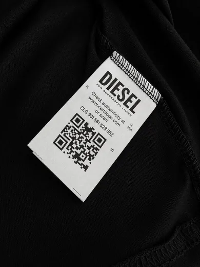 Набір Diesel футболка та шорти чорний фото 5