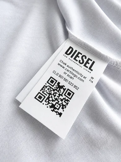 Набір Diesel футболка та шорти білий/чорний фото 9