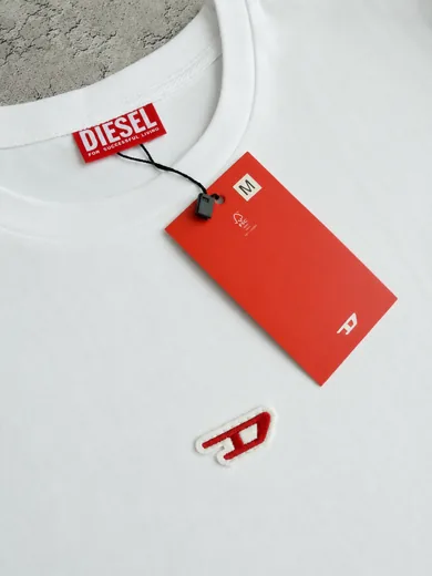 Набір Diesel футболка та шорти білий/чорний фото 7