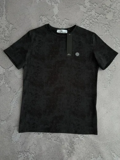 Футболка Stone Island чорна — складова набору Набір Stone Island футболка та шорти чорний