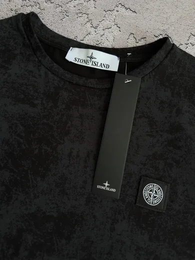 Набір Stone Island футболка та шорти чорний фото 6