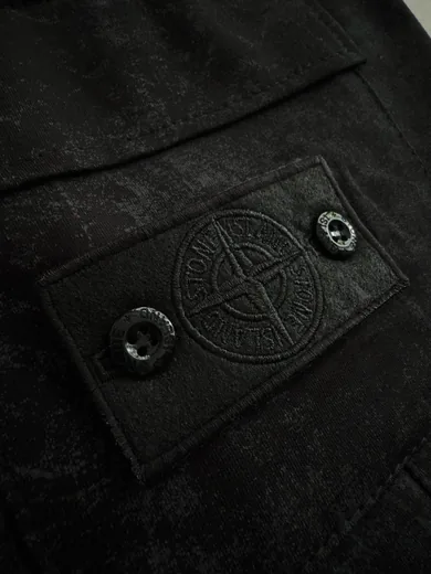 Набір Stone Island футболка та шорти чорний фото 5