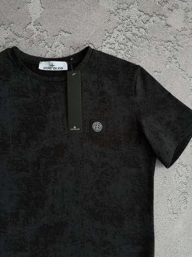 Набір Stone Island футболка та шорти чорний фото 7