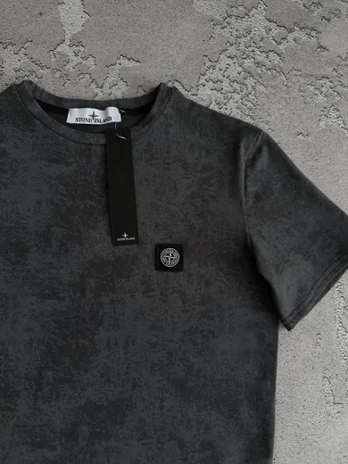 Набір Stone Island футболка та шорти графітовий фото 9