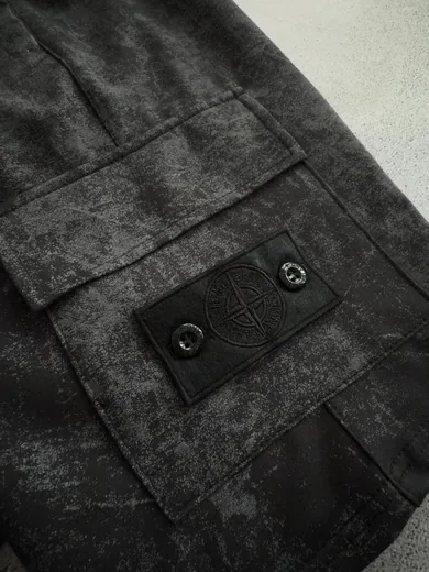 Набір Stone Island футболка та шорти графітовий фото 2