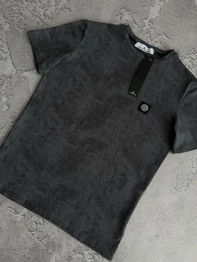 Набір Stone Island футболка та шорти графітовий фото 5