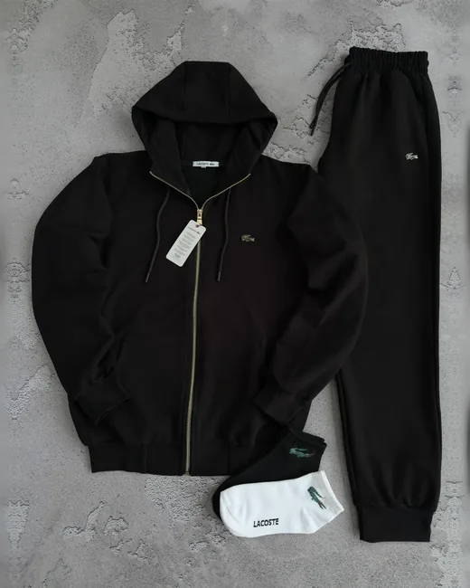 Костюм Lacoste зіп-худі та штани чорний