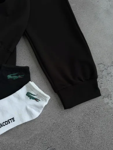 Костюм Lacoste зіп-худі та штани чорний фото 3