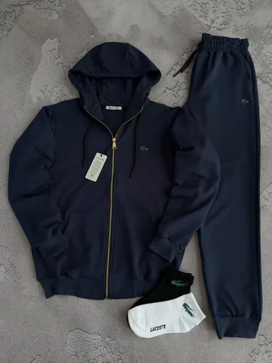 Костюм Lacoste зіп-худі та штани синій фото 2