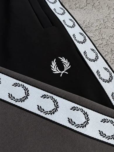 Набір Fred Perry зима кофта графітова та штани чорні фото 8