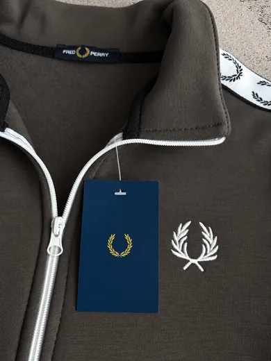 Набір Fred Perry зима кофта графітова та штани чорні фото 5