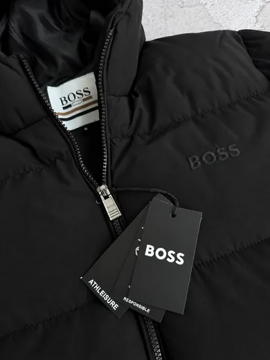 Куртка Boss зима чорна фото 8