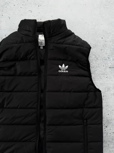 Жилет Adidas чорний — складова набору Набір Adidas жилет зіп-худі та штани з лампасами чорний