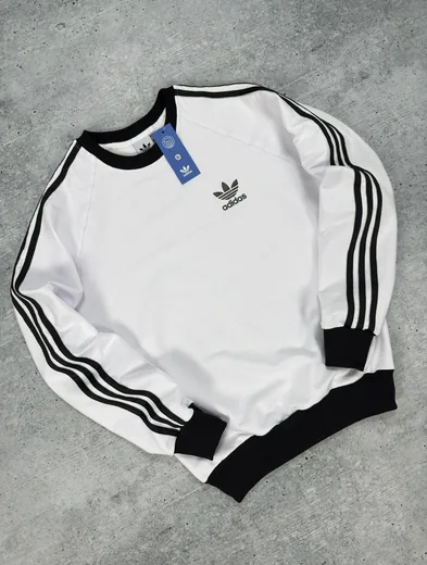Світшот Adidas білий — складова набору Набір Adidas світшот білий та штани чорні