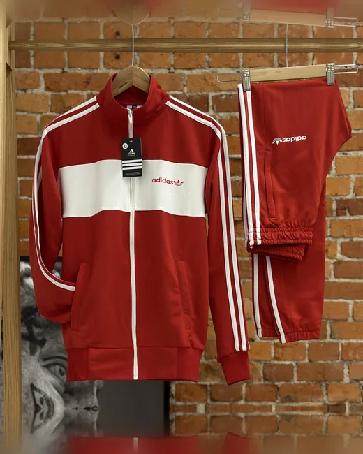 Костюм Adidas кофта та штани червоний фото 10
