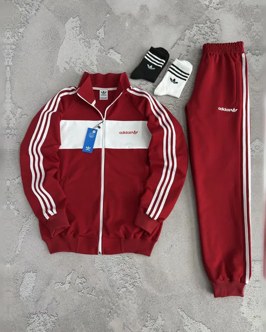 Костюм Adidas кофта та штани червоний