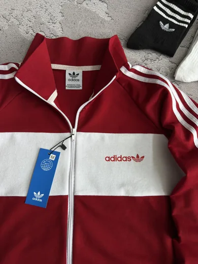 Костюм Adidas кофта та штани червоний фото 3