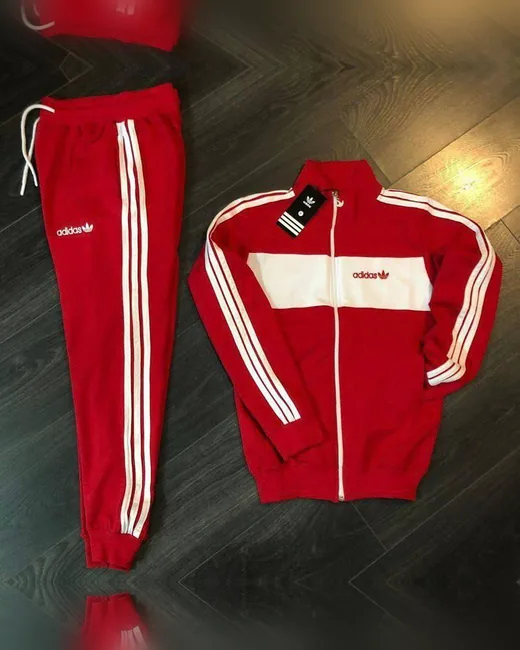 Костюм Adidas кофта та штани червоний фото 11