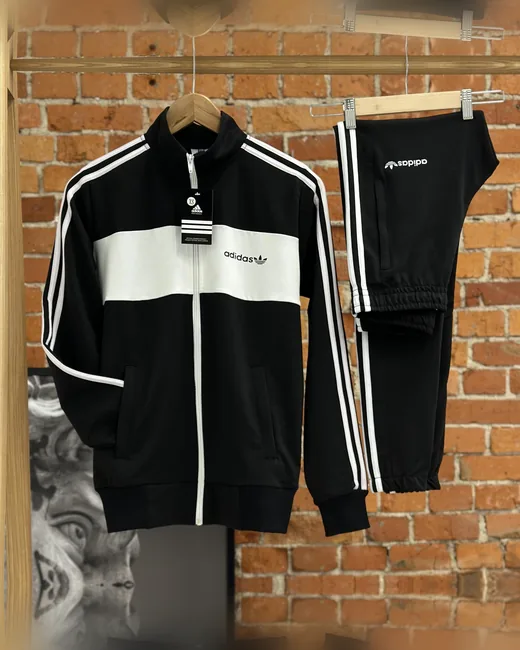 Костюм Adidas кофта та штани чорний фото 8