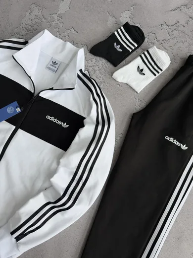 Костюм Adidas кофта та штани білий фото 2