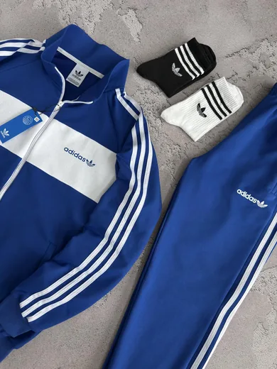 Костюм Adidas кофта та штани синій фото 2