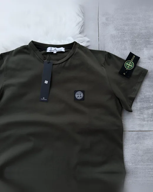Футболка Stone Island хакі — складова набору Набір Stone Island футболка хакі шорти чорні